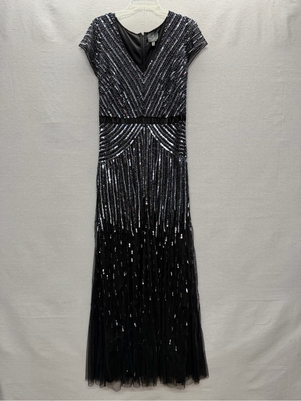 Adrianna Papell Sequin Embellished Evening Gown - size 10